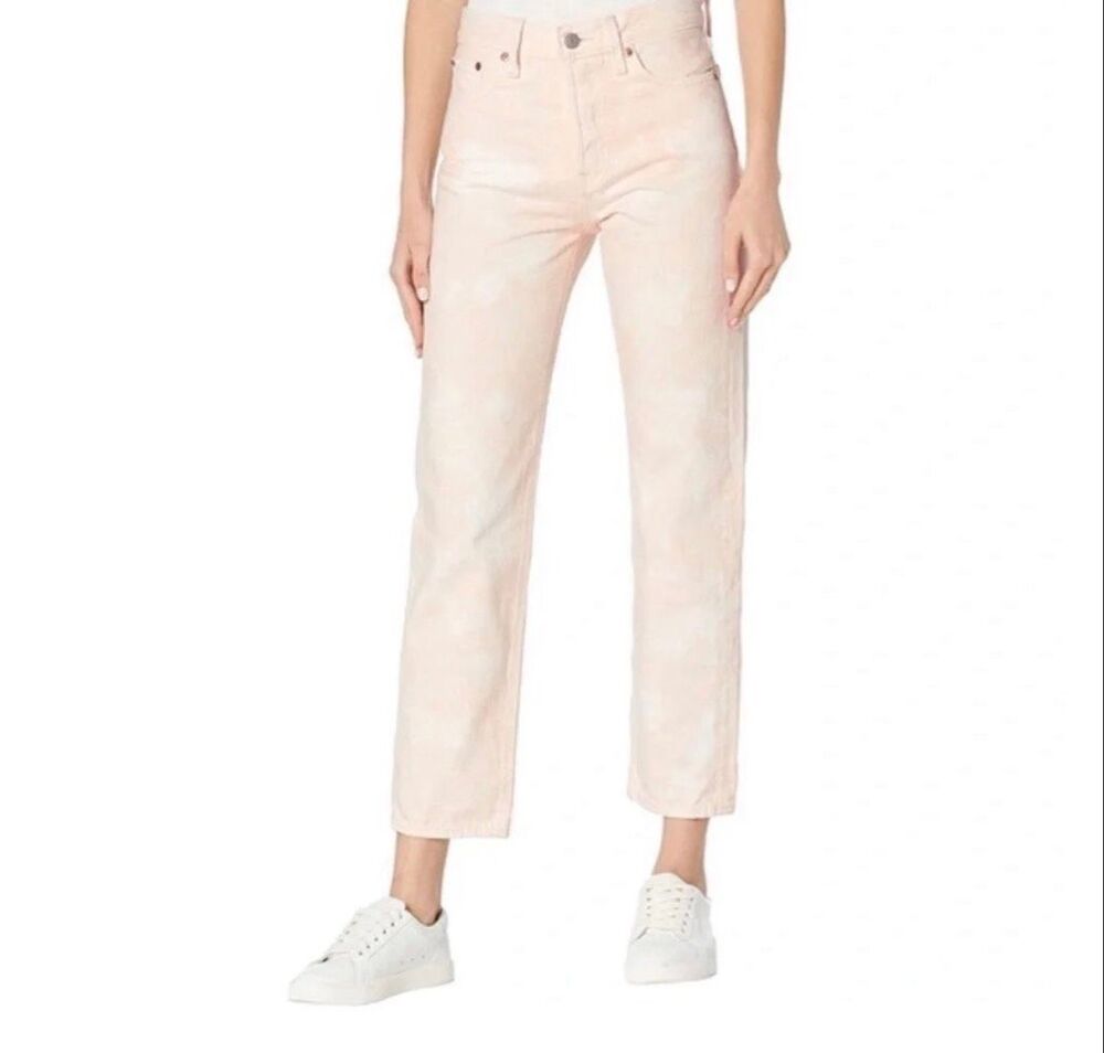 Levi's Wedgie Straight In the Peaches & Cream Tie Dye Jeans Size 26